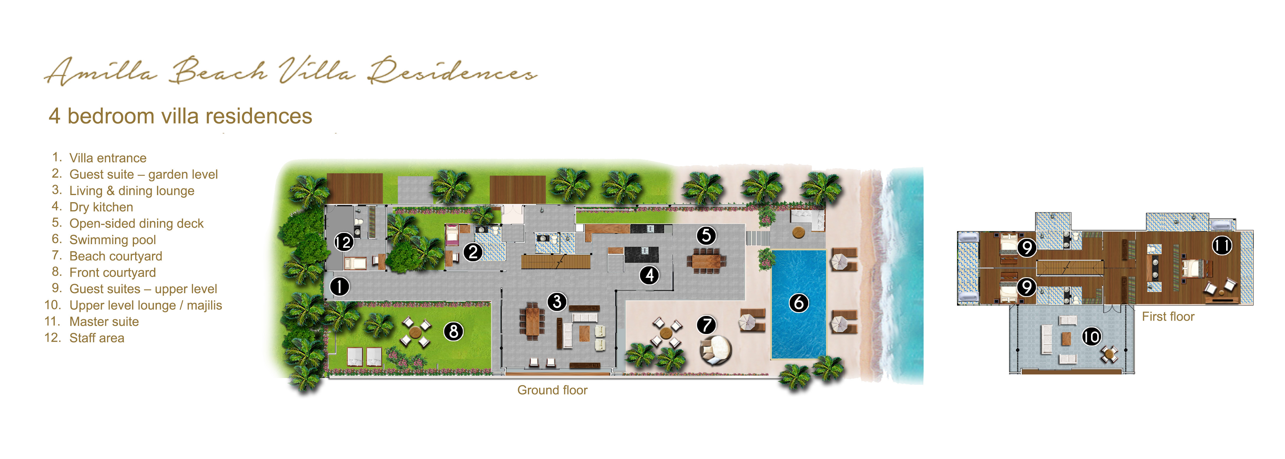 Amilla Beach Villa Residences - 4 bedroom villa residences